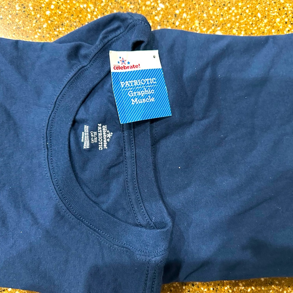 Blue muscle top size 1xl
